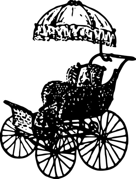 Free Vintage Baby Carriage Clip Art