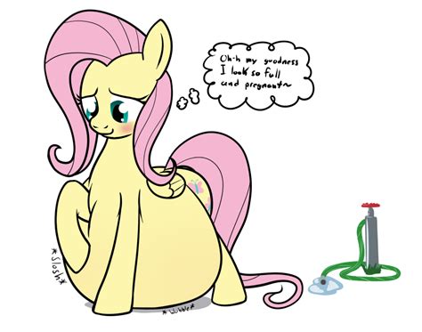 508046 Artistcalorie Belly Blushing Fluttershy Hose Inflation