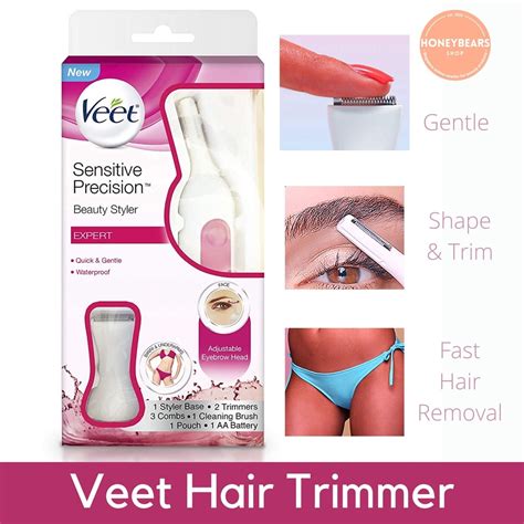 Veet Precision Hair Removal Trimmer Electric Hair Trimmer And Shaper For Eyebrows Facial Hair