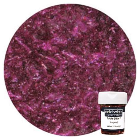 Burgundy Edible Glitter High Quality Great Tasting Baking Products
