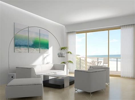 Pure White Interior Decor For Living Room 