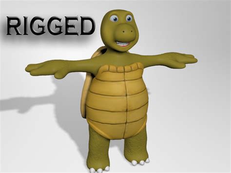 Cartoon Turtle Character 3d Asset Cgtrader