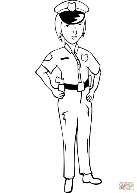 Cop Coloring Pages Learny Kids