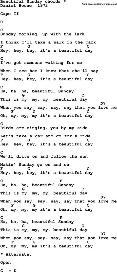 Song Lyrics With Guitar Chords For Beautiful Day | Hot Sex Picture