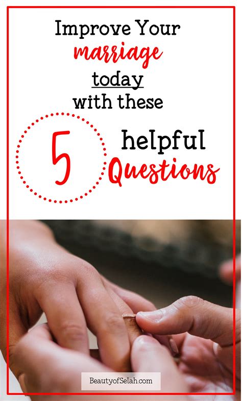 These 5 Questions Can Immediately Improve Your Marriage Marriage