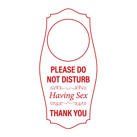 signs bylita please do not disturb having sex thank you door hanger white red 4 x 8