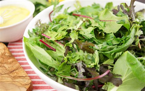 Wild Salad Greens And Herbs In A Lemon Dressing Elle Republic