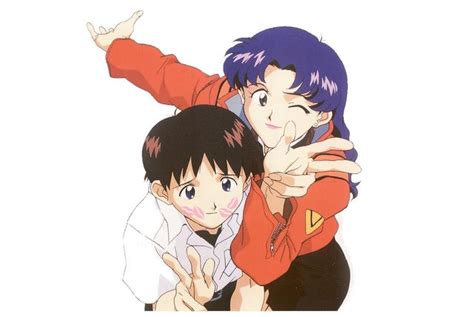 Neon Genesis Evangelion Shinji With Misatos Kiss Marks Rawwnime