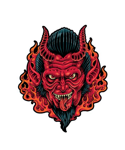 Demon Face Drawing