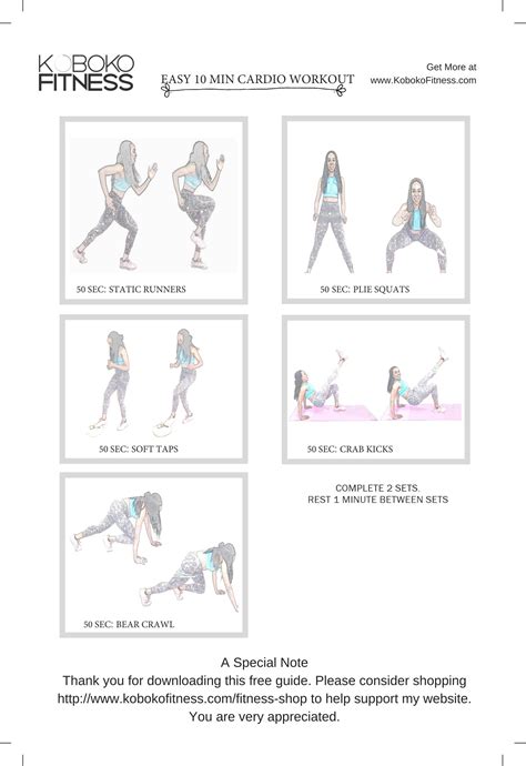 Easy 10 Min Cardio Workout To Lose Weight Free Printable