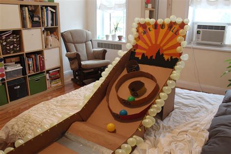 For a kid's project, provide watercolors. Beau Baby: Cardboard Skeeball!