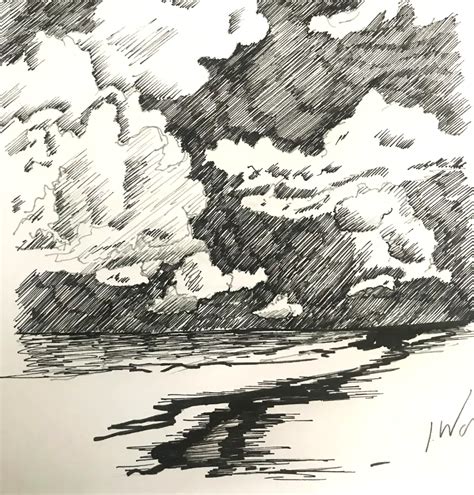 How To Draw Clouds With Pen Improve Drawing