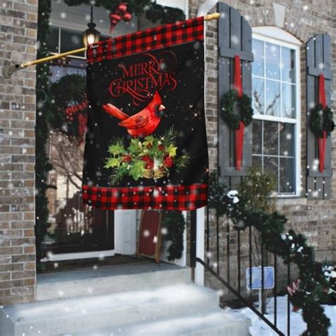 Merry Christmas Cardinal Flag Garden Flag Peace Flag House Etsy