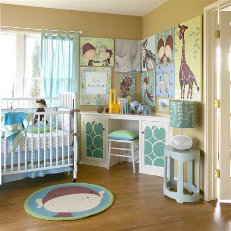 The beach style, coastal themed or even contemporary nursery with ample natural light makes it much easier for you to add bright and bold wallpaper to the setting. Jungle Themed Nursery - Project Nursery
