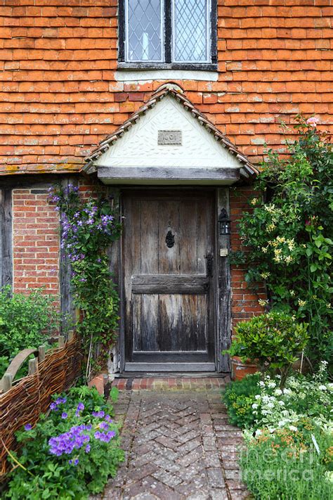 Front Door Of English Country Cottage Photograph By James Brunker