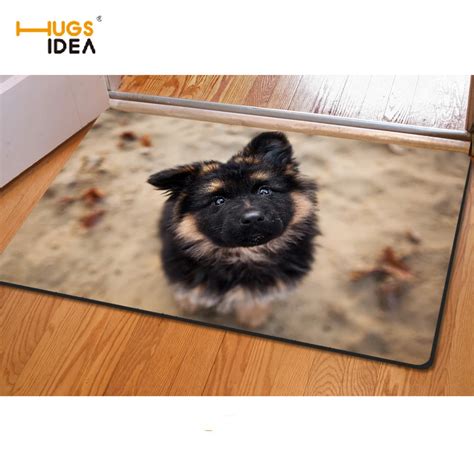 Hugsidea Cute Animal Dog Prints Floor Carpet Indoor Entrance Doormat