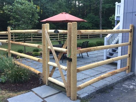 Round Cedar Post And Rail Style Wood Fences Campanella Fence Mahopac