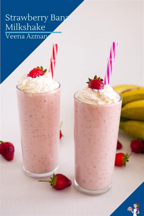 This Strawberry Banana Milkshake Is An Absolute Treat At Any Time Of