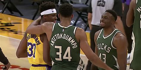 Giannis antetokounmpo and his two younger brothers were running around chasing each other. 2-time MVP Giannis Antetokounmpo shared a moving memory to explain why playing an NBA game with ...