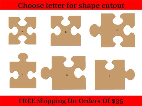 Puzzle Pieces Jigsaw Pieces Single Jigsaw Wood Cutout Shapes Etsy