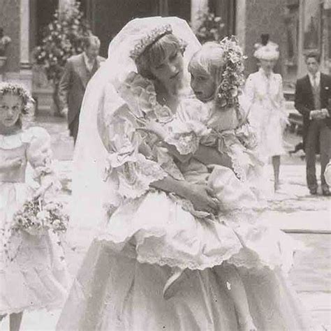 Princess Diana On Her Wedding Day With Bridesmaids And Flower Girls