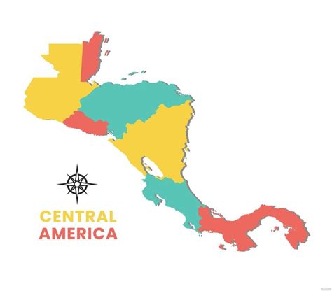Central America Map Vector In Svg Illustrator  Eps Png