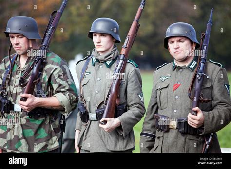 German Soldier Soldiers Ww2 Military Reenactor Reenactment Battle Germany Uniform Army Allied