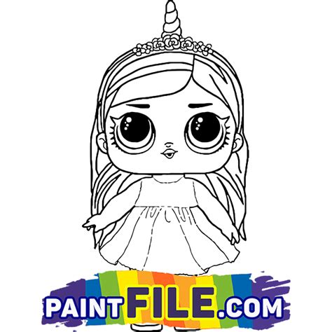 Lol Doll Unicorn Free Printable Coloring Pages
