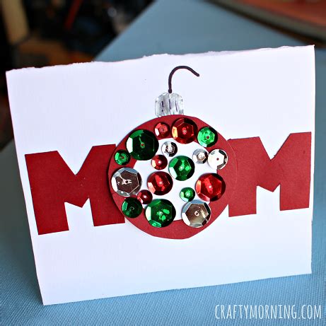 Give mom a handmade gift for mother's day or her birthday. Homemade Christmas Card for Mom - Crafty Morning