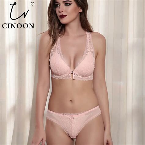 New Sexy Push Up Bra And Panty Sets Front Closure Lingerie Set Lace