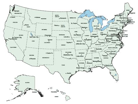 United States Map Capitals And Abbreviations United States Map