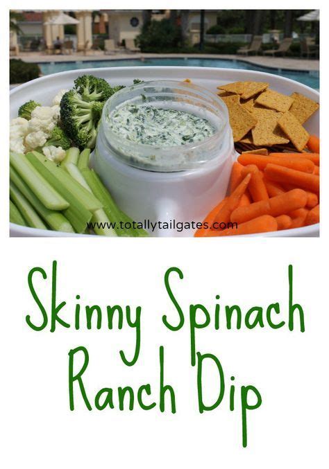 Summer brings with it long days of outdoor activities, social events, and playtime with friends. Skinny Spinach Ranch Dip | Recipe | Ranch dip, Pool snacks ...