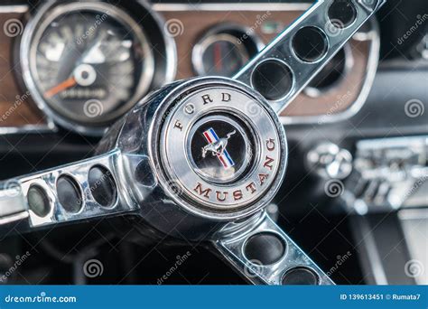 1966 Vintage Ford Mustang Interior Steering Wheel With Logo And