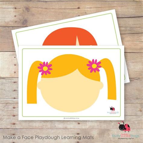 Playdough Face Mats Printable