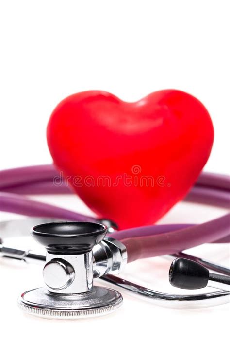 Red Heart With Stethoscope Stock Photo Image Of Stethoscope 103489520