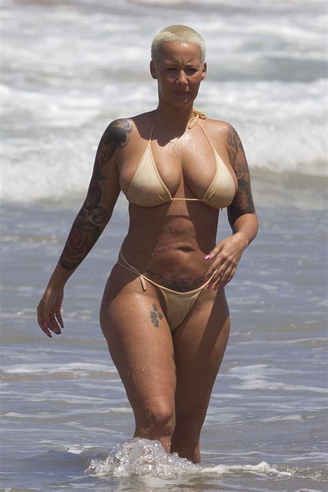 AMBER ROSE In Bikini On The Beach In Maui HawtCelebs