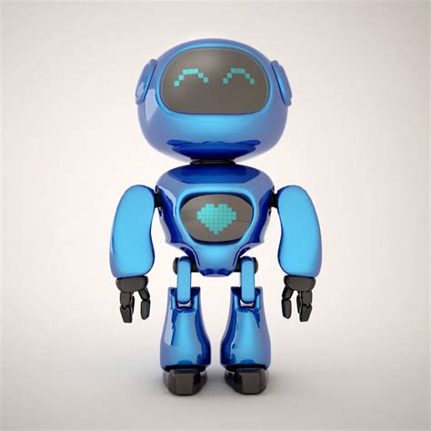 Mini Robot 3d Model Animated Rigged Max Obj 3ds Fbx Ma Mb Mtl Cgtrader