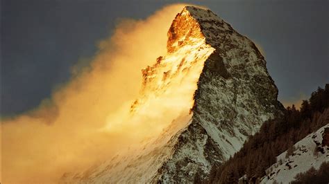 Wallpaper Sunlight Landscape Mountains Rock Nature Matterhorn