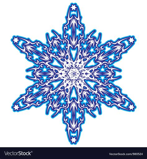 Decorative Abstract Snowflake Royalty Free Vector Image