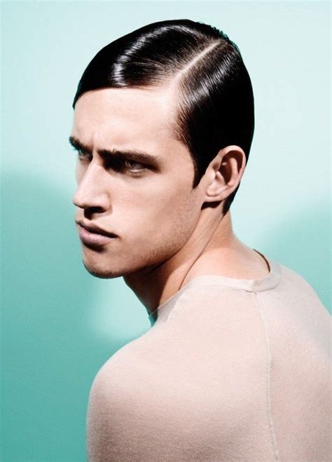 Side Part Hard Slick Frisur Mens Hairstyles 1950s Mens Hairstyles