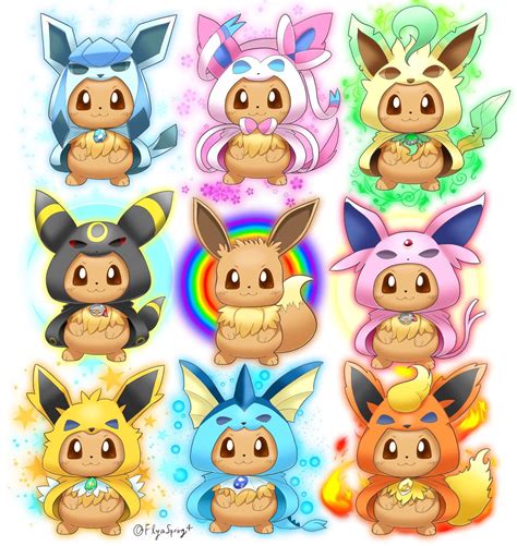 Eevee X Eeveelution Hoodies Eevee Cute Cute Pikachu Cool Pokemon Cute Pokemon Wallpaper