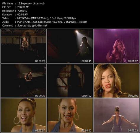 Beyonce Listen Download Music Video Clip From Vob Collection Beyonce B Day Anthology