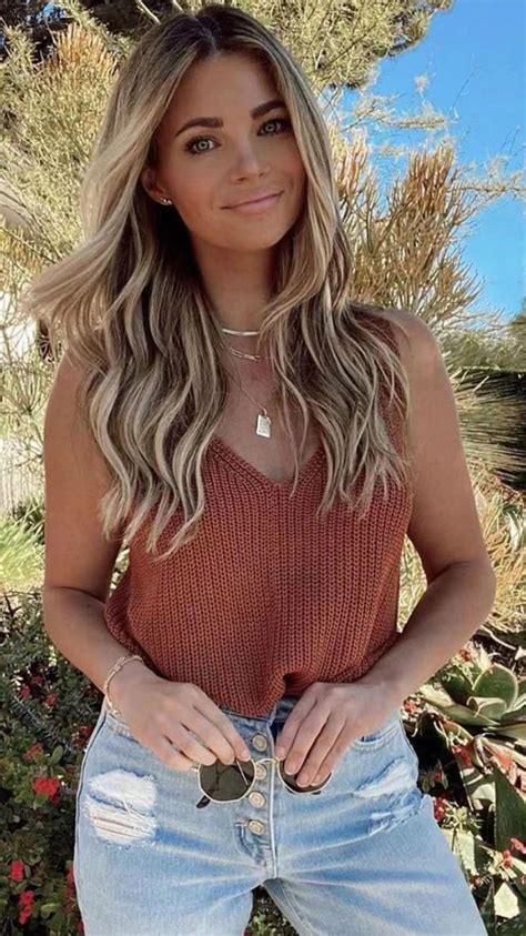 Coffee V Neck Knit Tank Top In Hair Inspiration Color Knit Top