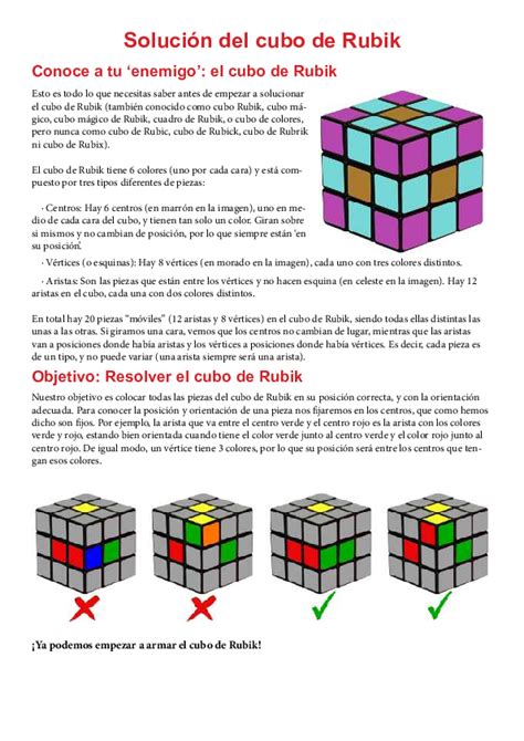Como Armar El Cubo Rubik Si Ya Tengo Una Cara Cómo Completo