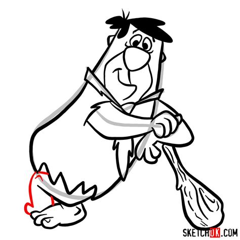 How To Draw Fred Flintstone In 14 Easy Steps Sketchok