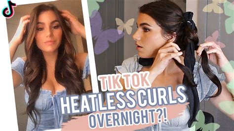 Heatless Curls With Socks Tiktok Hairstyles Youtube