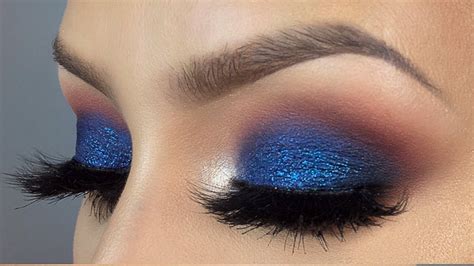 royal blue glitter makeup saubhaya makeup
