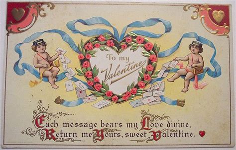 Vintage Valentines Day Postcard Vintage Cards Vintage Postcards