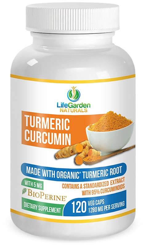 Turmeric Curcumin With Bioperine Contains Organic Turmeric Root And