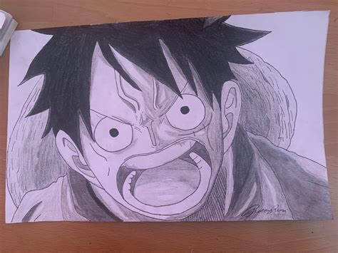 My Attemp At Drawing Luffy Onepiece